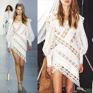 Zimmermann Moncur Studded Mini Dress SS19 Ivory Size AU 3 US 10 NEW NWT